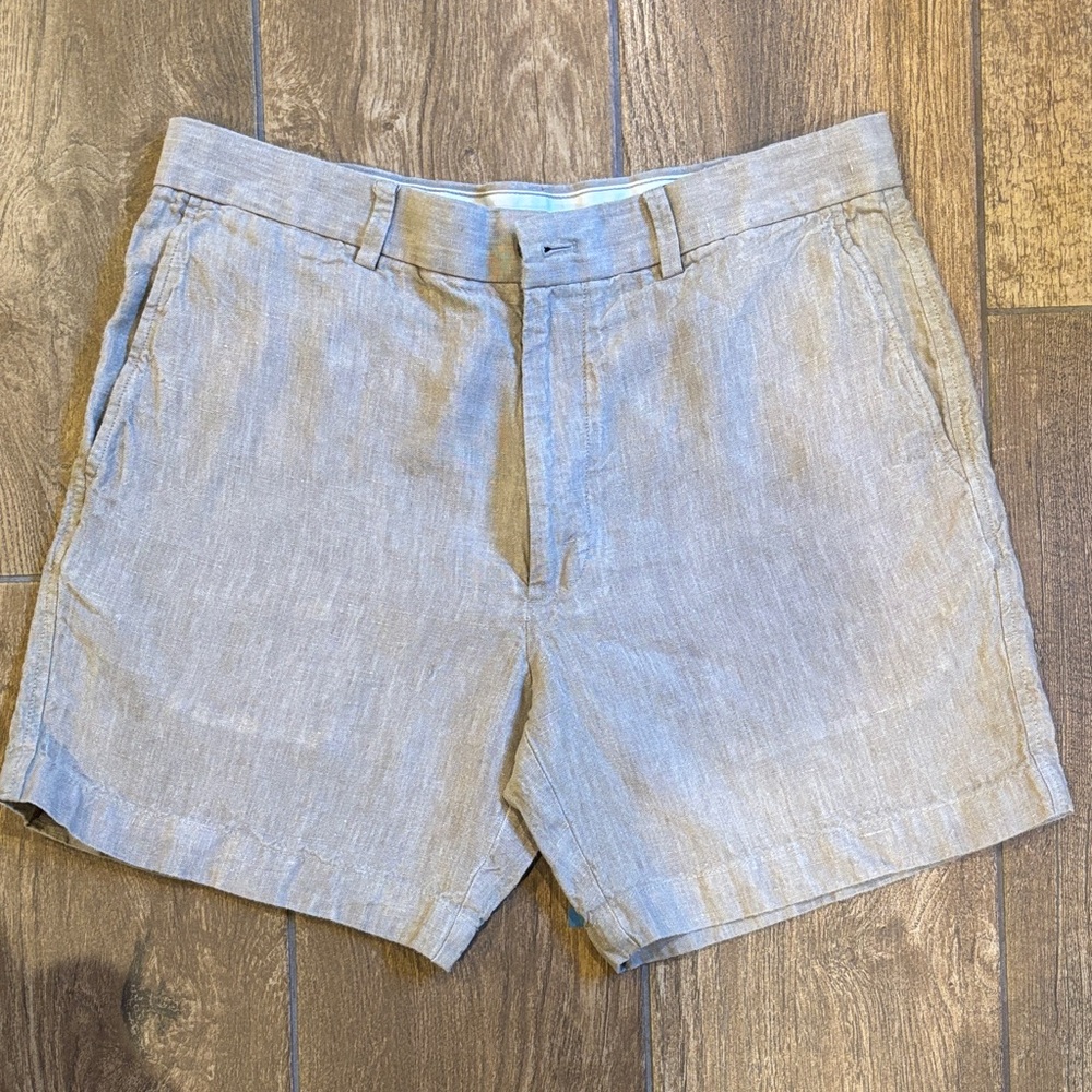 Banana Republic Tan Linen-Blend Shorts